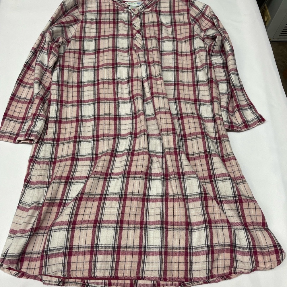 Garnet Hill Plaid Kids Dress - Red and Cream